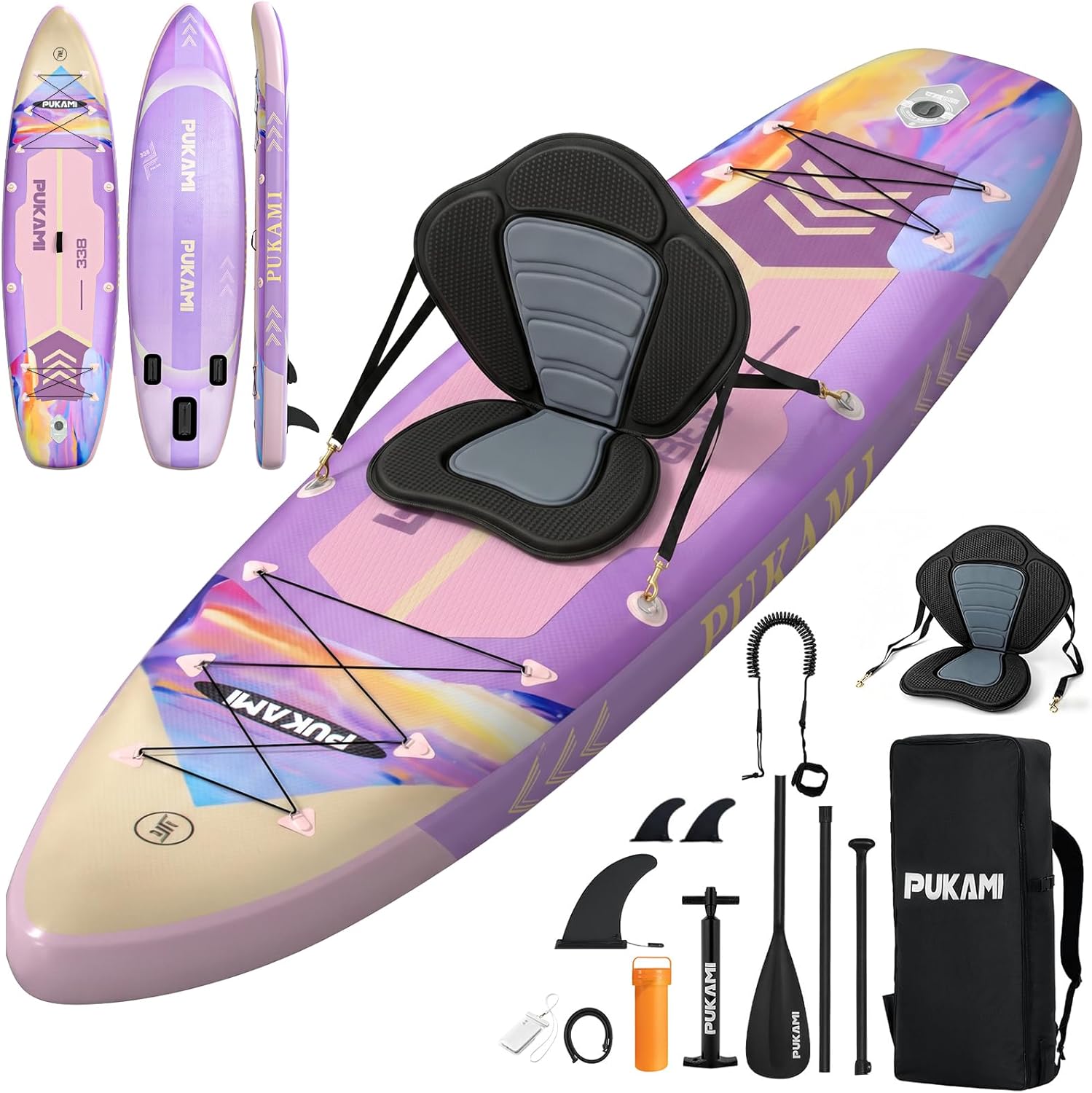 Fishing Kayak Paddle - กระดานยืนพายแบบเป่าลมขนาดกว้างพิเศษ 11'1