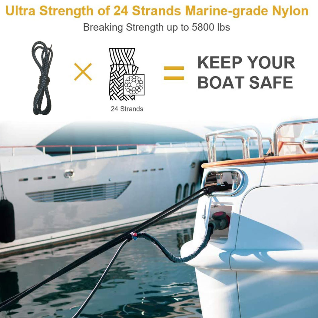ไนลอนคู่-ถัก Mooring Lines Doc - Fishing Kayak Anchor บทวิจารณ์และราคา