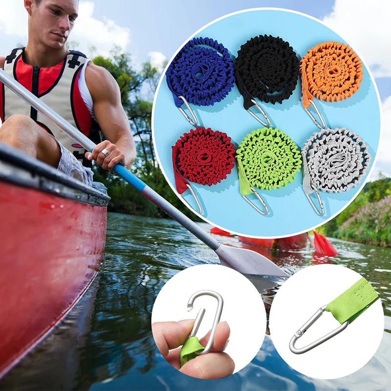สายรัดคันเบ็ดแบบยืดหยุ่นปรับได - Fishing Kayak Paddle Leash บทวิจารณ์และราคา